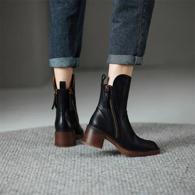 Amelia™ Vegan Leather Ankle Boots