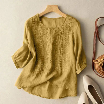 Amelia™ Embroidered Relaxed Blouse