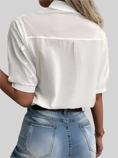 Amelia™ Embroidered Cotton Blouse