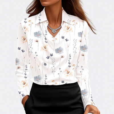 Amelia™ Satin Drape-Neck Blouse